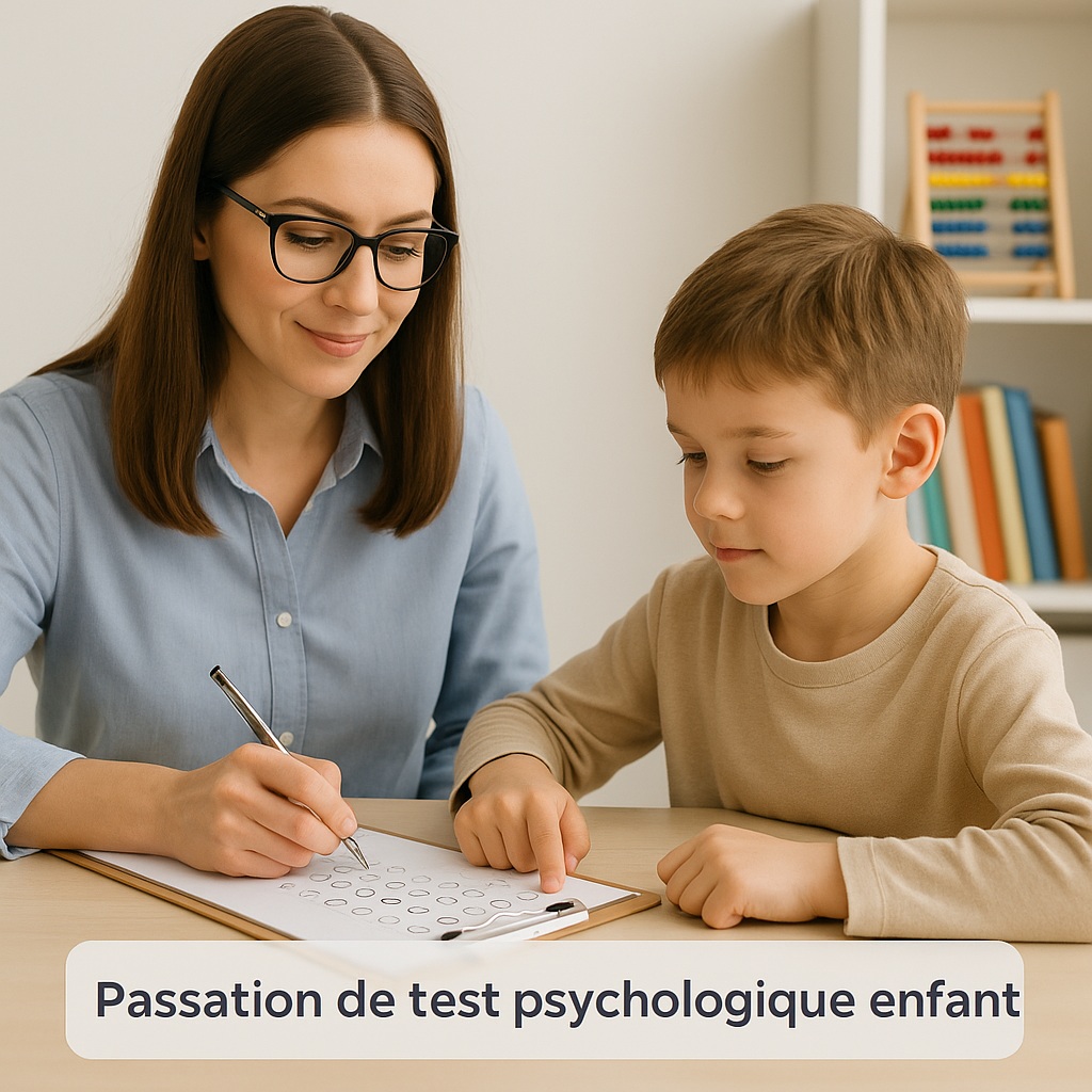 Passation de test psychologique enfant